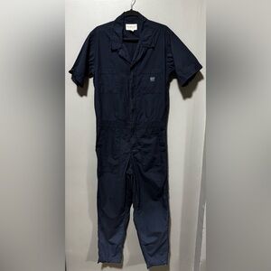 Denim & Supply Ralph Lauren Coveralls Jumpsuit Navy Short Sleeve Zip Front M